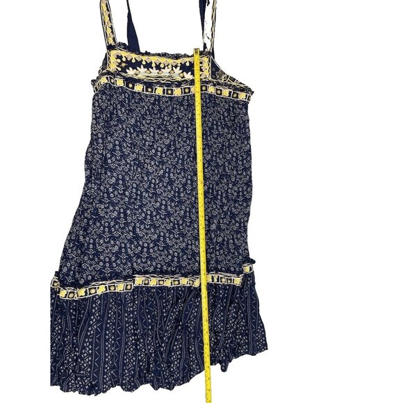 FREE PEOPLE Indigo Tank Mini Dress Blue Boarderline Tunic Size Medium - Picture 7 of 16